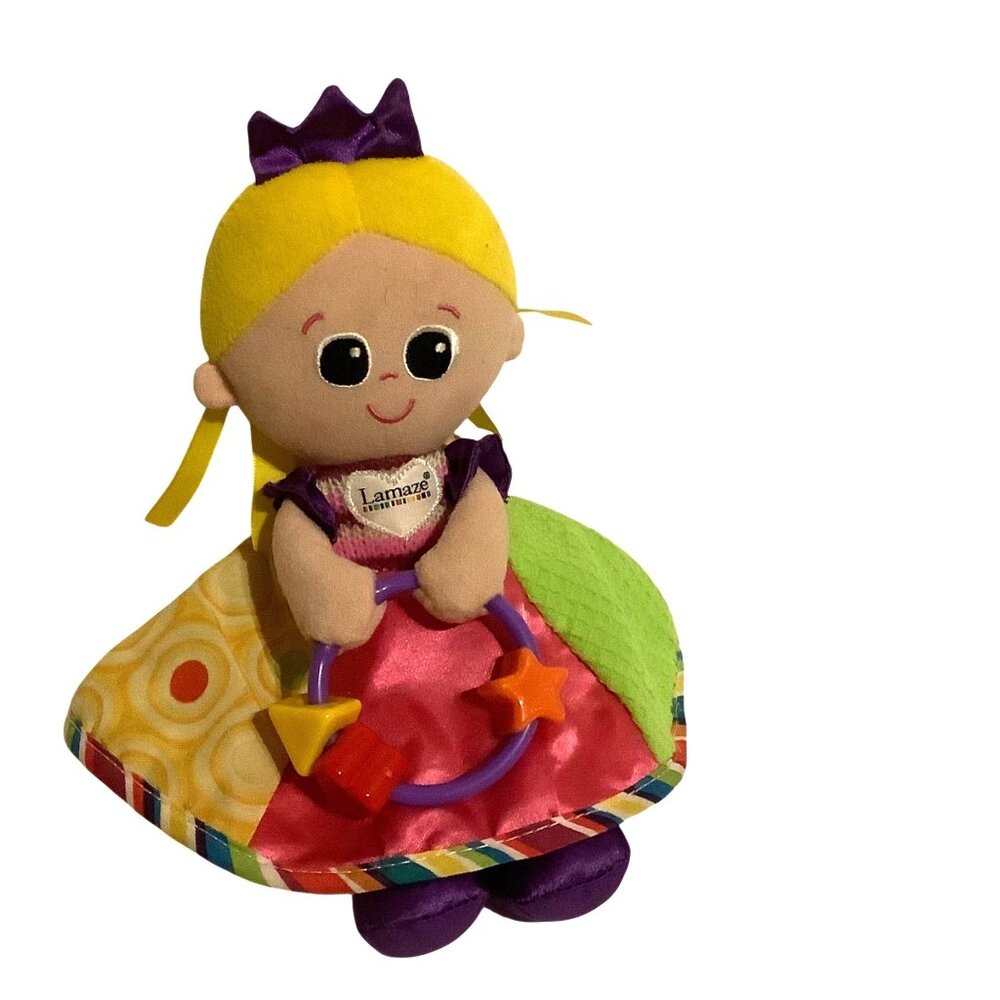 Tomy Lamaze Princess Sophie Clip Go Soft Baby Plush Doll Baby Toy 12”